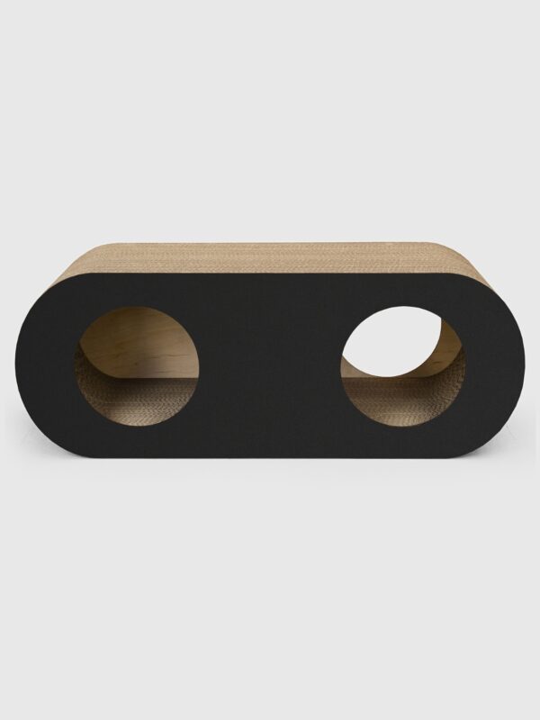 czarny drapak dla kota z tektury