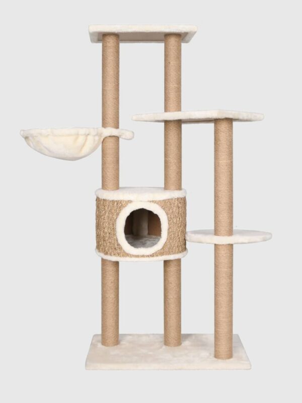 Beżowy drapak dla Kota z trawą morską - 126 cm