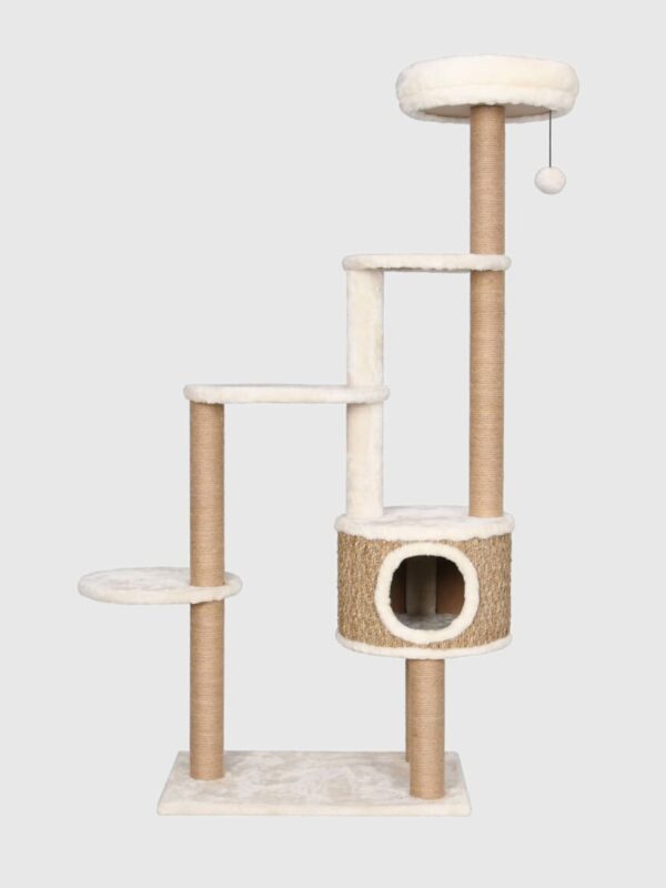 Beżowy drapak dla Kota z trawą morską - 148 cm
