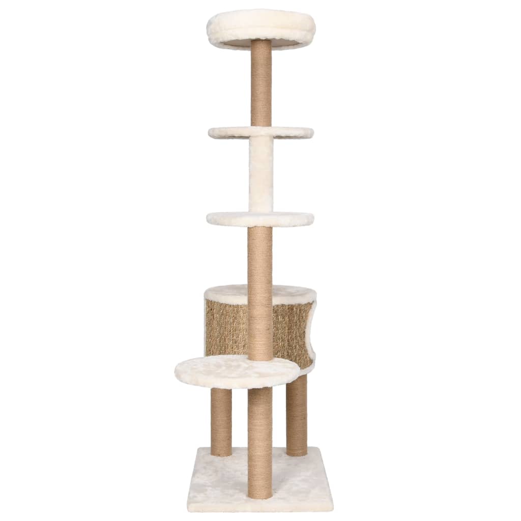 Beżowy drapak dla Kota z trawą morską - 148 cm - obrazek 7