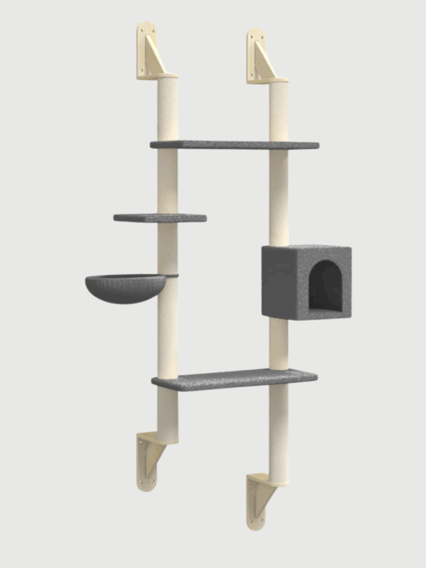 Ścienne drzewko dla kota z drapakiem 180 cm