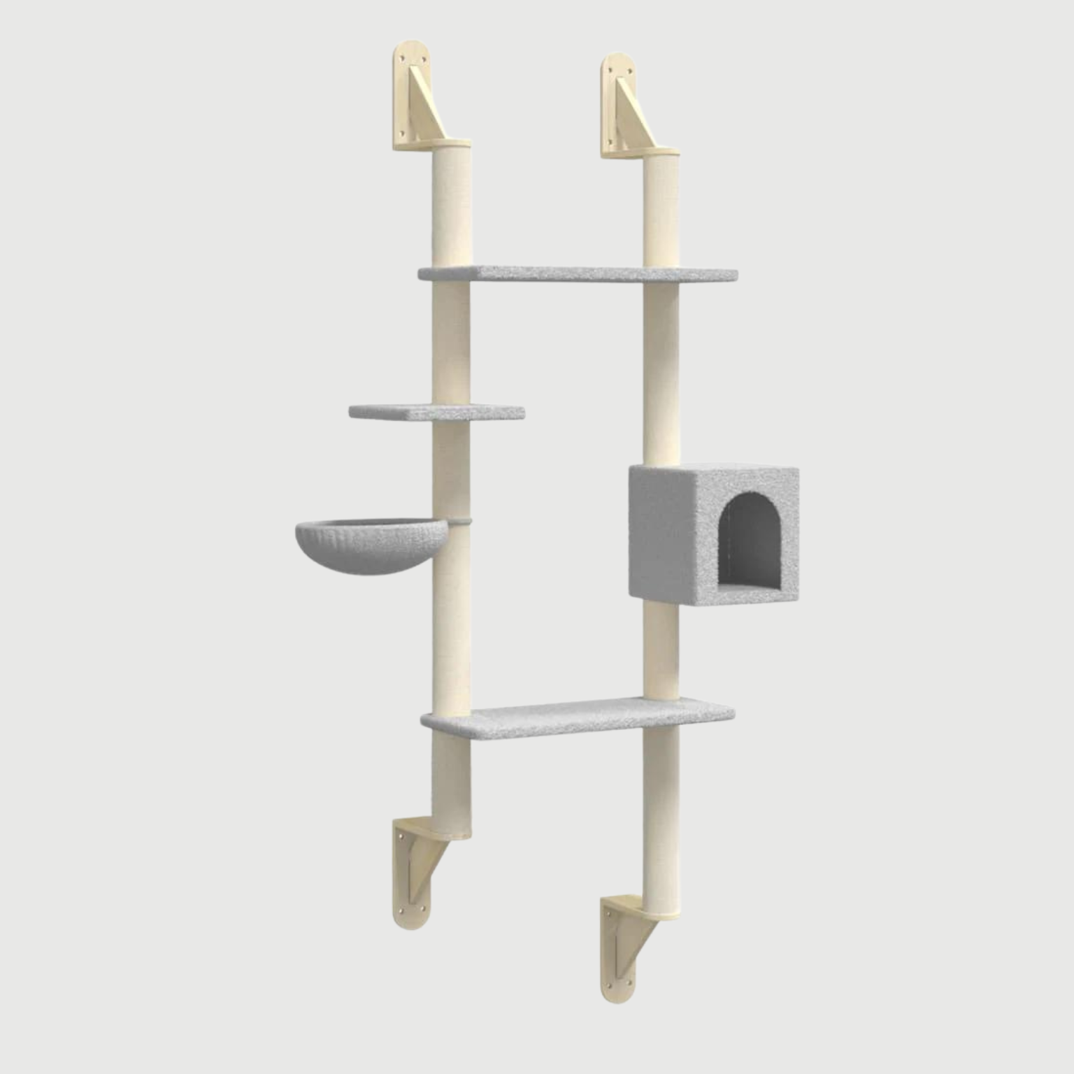 Ścienne drzewko dla kota z drapakiem 180 cm