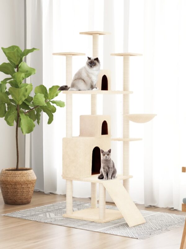 Wysoki drapak dla kota z domkami 175 cm