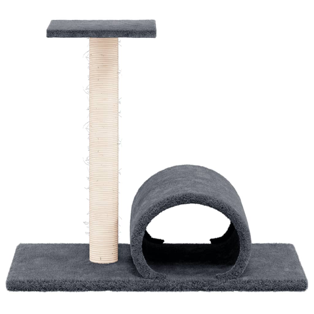 Drapak dla kota z tunelem, ciemnoszary, 60x34,5x50 cm - obrazek 3