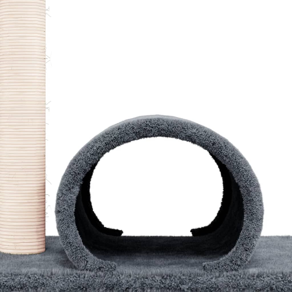 Drapak dla kota z tunelem, ciemnoszary, 60x34,5x50 cm - obrazek 7