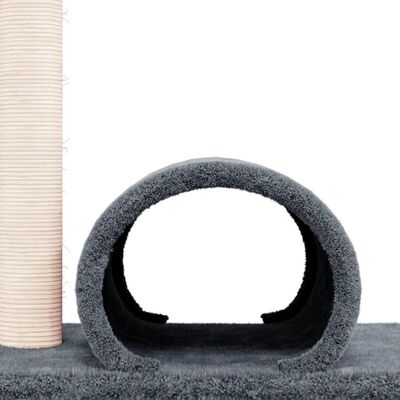 Drapak dla kota z tunelem, ciemnoszary, 60x34,5x50 cm - obrazek 6