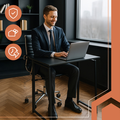 Biurko składane drewniane czarne Ruhhy 26117 - obrazek 11