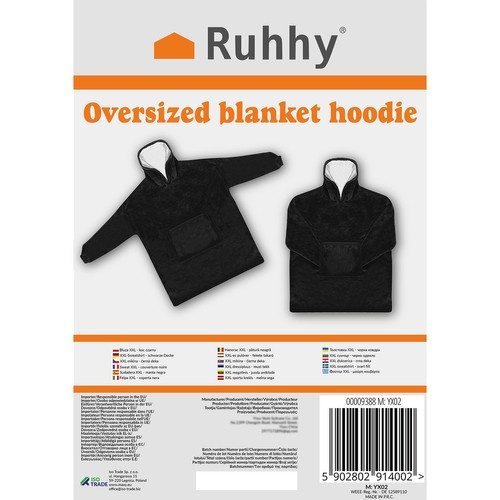 Bluza XXL - koc czarny - obrazek 2