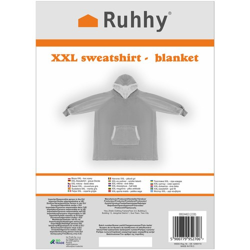 Bluza XXL - koc szary Ruhhy 24402 - obrazek 2