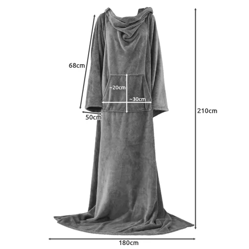 Bluza- kocoszlafrok jasnoszary Ruhhy 22649 - obrazek 4