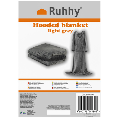Bluza- kocoszlafrok jasnoszary Ruhhy 22649 - obrazek 2