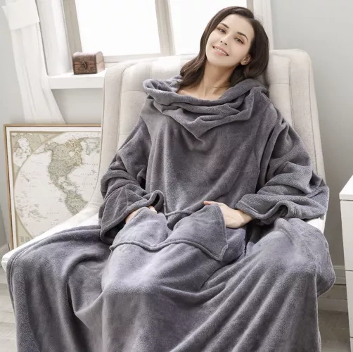 Bluza- kocoszlafrok jasnoszary Ruhhy 22649 - obrazek 6