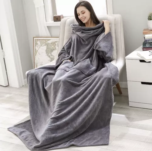 Bluza- kocoszlafrok jasnoszary Ruhhy 22649 - obrazek 10