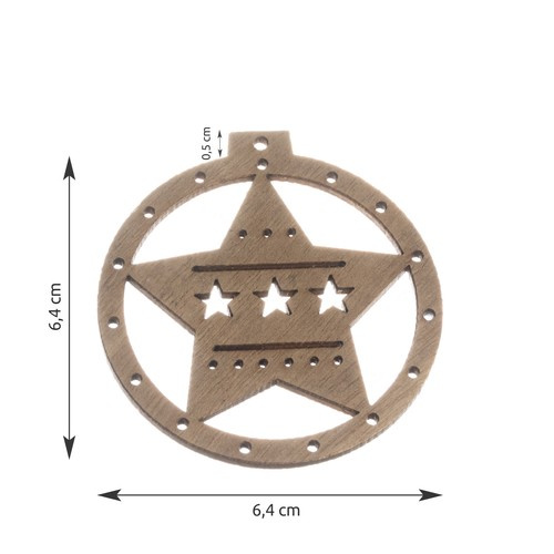 Bombki drewniane - 10 szt - obrazek 4