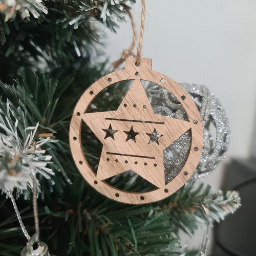 Bombki drewniane - 10 szt - obrazek 7