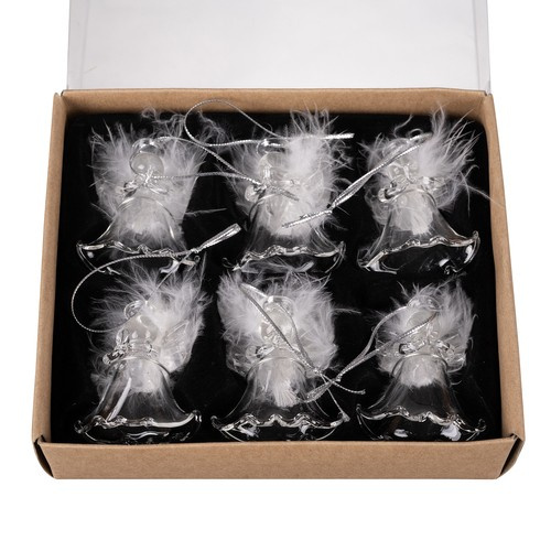 Bombki przezroczyste- aniołki 6szt. Ruhhy 22497 - obrazek 4