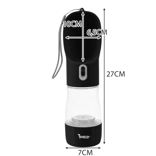 Butelka/ bidon z miską dla psa Purlov 21033 - obrazek 8