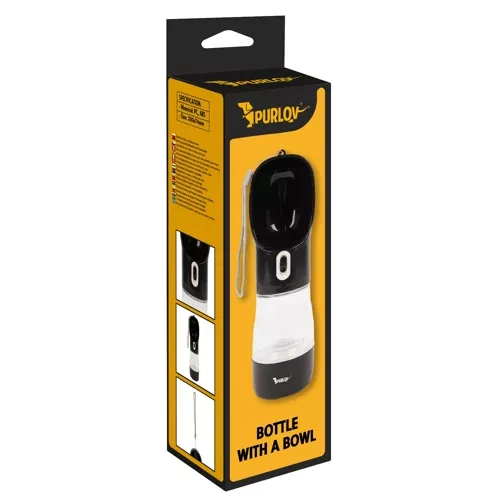 Butelka/ bidon z miską dla psa Purlov 21033 - obrazek 4