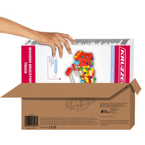 Ciężarówka edukacyjna drewniana 22372 - obrazek 12