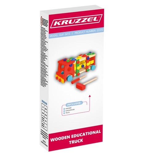 Ciężarówka edukacyjna drewniana 22372 - obrazek 2