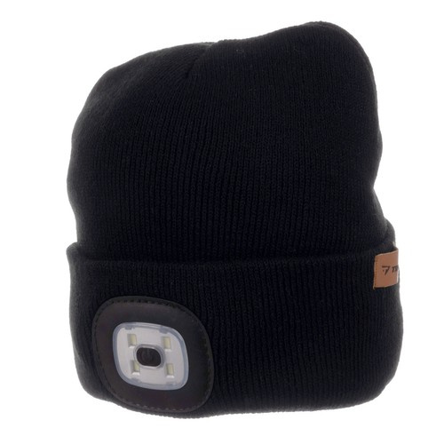 Czapka zimowa z latarką- czarna Trizand 22663 - obrazek 4