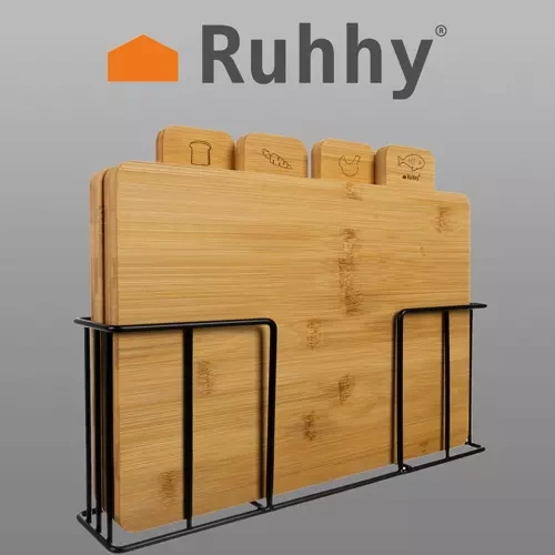 Deska bambusowa do krojenia- 4szt. Ruhhy 19338 - obrazek 2