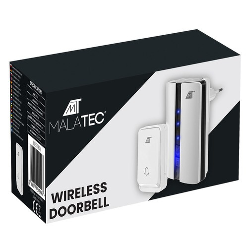 Dzwonek bezprzewodowy biały Malatec 23372 - obrazek 2