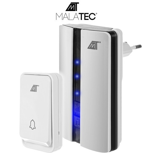 Dzwonek bezprzewodowy biały Malatec 23372 - obrazek 3
