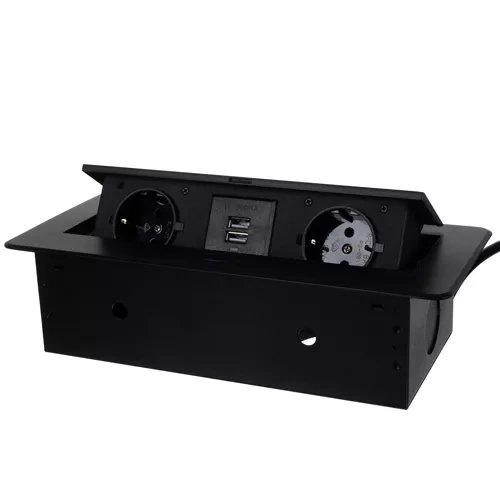 Gniazdo chowane w blat USB- podwójne Izoxis 21446 - obrazek 4