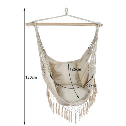 Hamak - krzesło brazylijskie beżowe Gardlov 23670 - obrazek 13