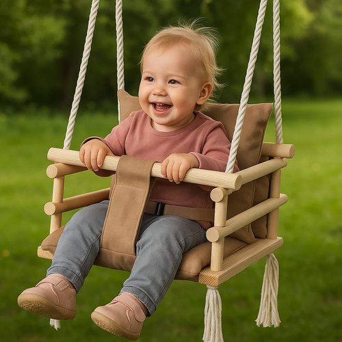 Huśtawka beżowa NEW H26685 - obrazek 9