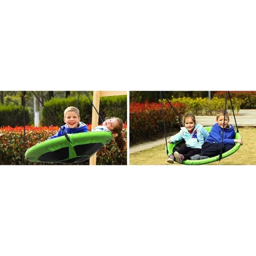 Huśtawka bocianie gniazdo 100cm ziel-czar 23514 - obrazek 9