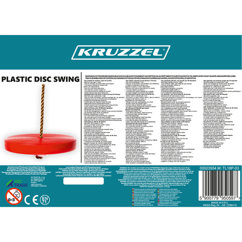 Huśtawka ogrodowa okrągła plastikowa 23554 - obrazek 3