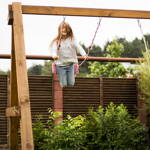 Huśtawka plastikowa - różowa 25445 - obrazek 11