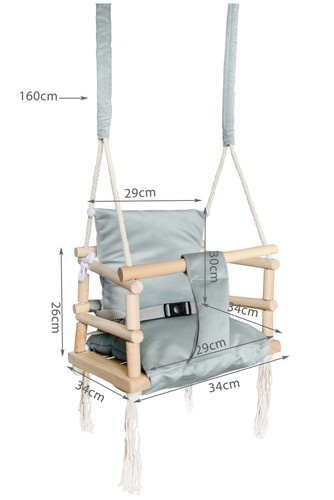 Huśtawka szara NEW H18026 - obrazek 3