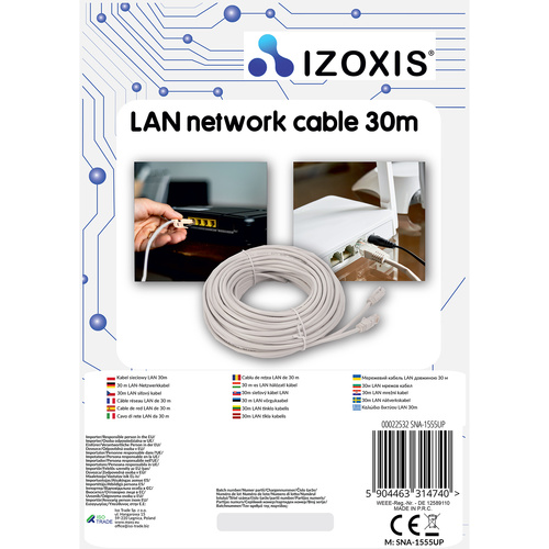 Kabel sieciowy LAN 30m Izoxis 22532 - obrazek 2