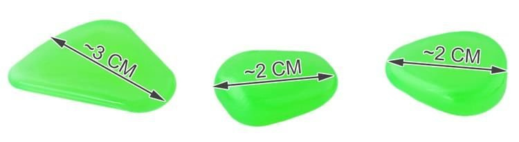 Kamienie świecące - zestaw 100szt zielone - obrazek 3