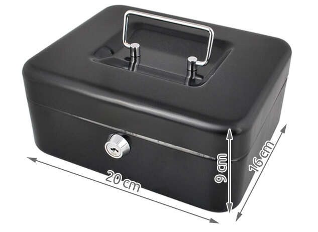 Kasetka na pieniądze czarna - obrazek 4