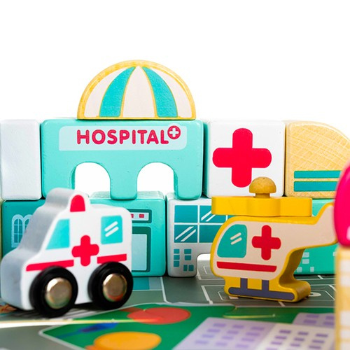 Klocki drewniane 115 szt- miasto 23519 - obrazek 12