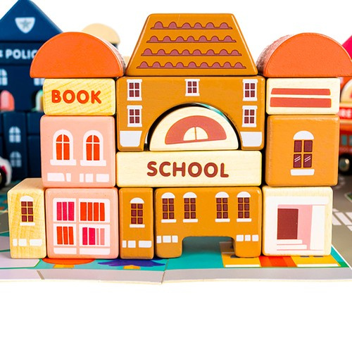 Klocki drewniane 115 szt- miasto 23519 - obrazek 8