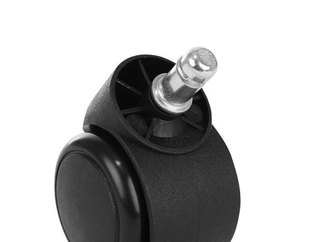 Kółka do fotela biurowego - 5szt - czarne - obrazek 6