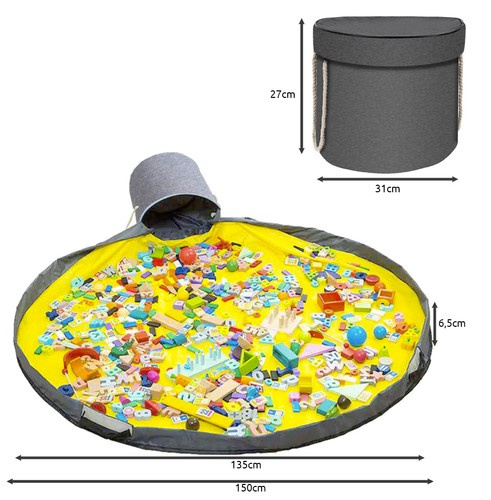 Kosz na zabawki/ klocki z matą Kruzzel 19556 - obrazek 5