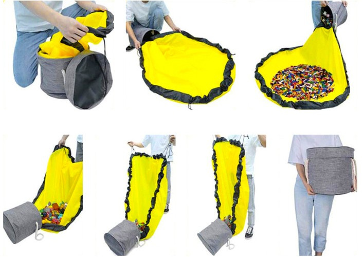 Kosz na zabawki/ klocki z matą Kruzzel 19556 - obrazek 14