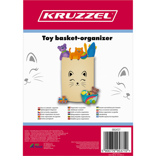 Kosz na zabawki- organizer 63L Kruzzel 24727 - obrazek 2