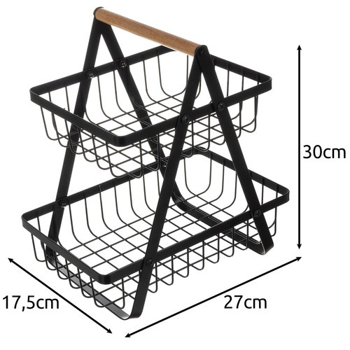 Koszyk dwupoziomowy na owoce/warzywa Ruhhy 24265 - obrazek 2