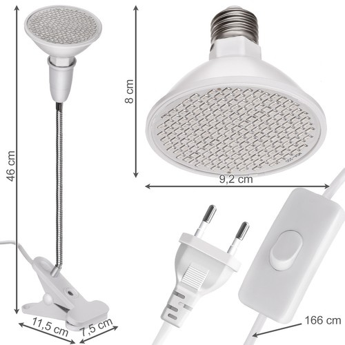 Lampa 200 LED do wzrostu uprawy roślin - obrazek 4