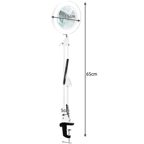 Lampa kosmetyczna z lupą- biała Izoxis 23894 - obrazek 3