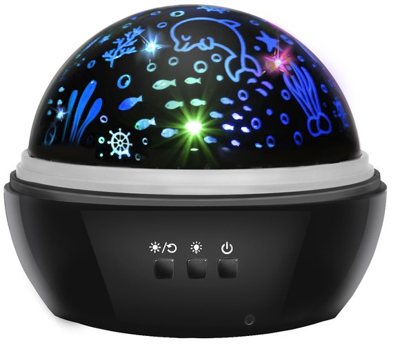 Lampka nocna z projektorem- czarna LP16857 - obrazek 6