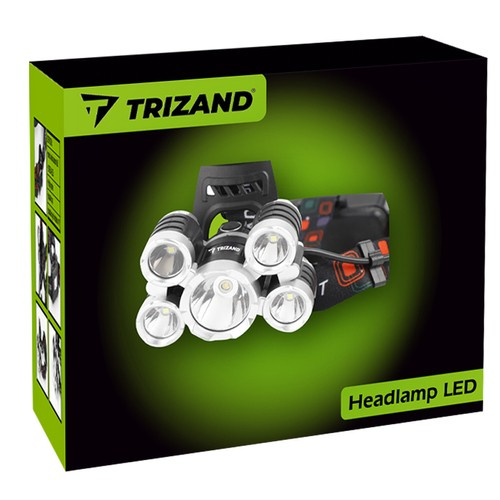 Latarka czołowa 5 x LED T6 CREE - obrazek 2