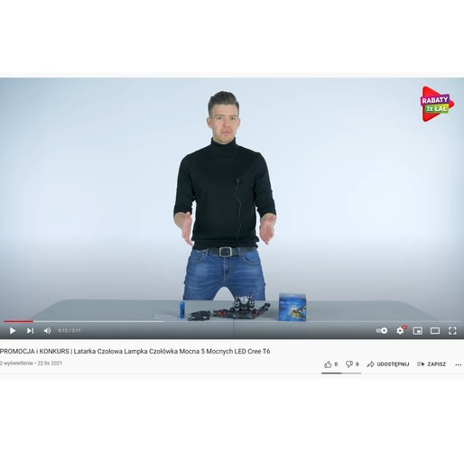 Latarka czołowa 5 x LED T6 CREE - obrazek 9